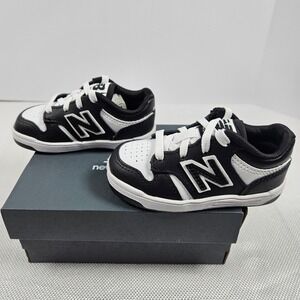 New Balance 480 Kids Black White Panda Sneakers ISB480BW Size 5 Wide Infants NIB